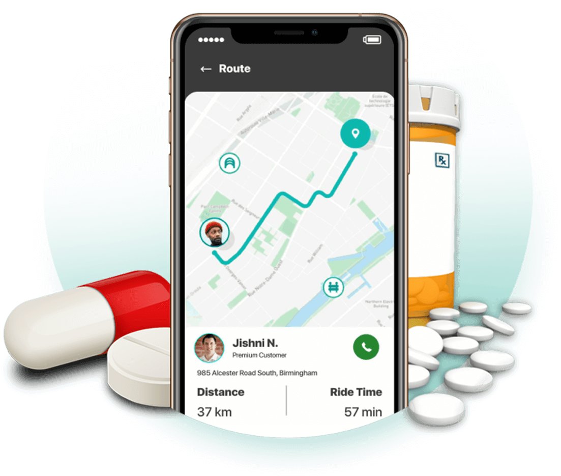 Pharmacy delivery app order tracking