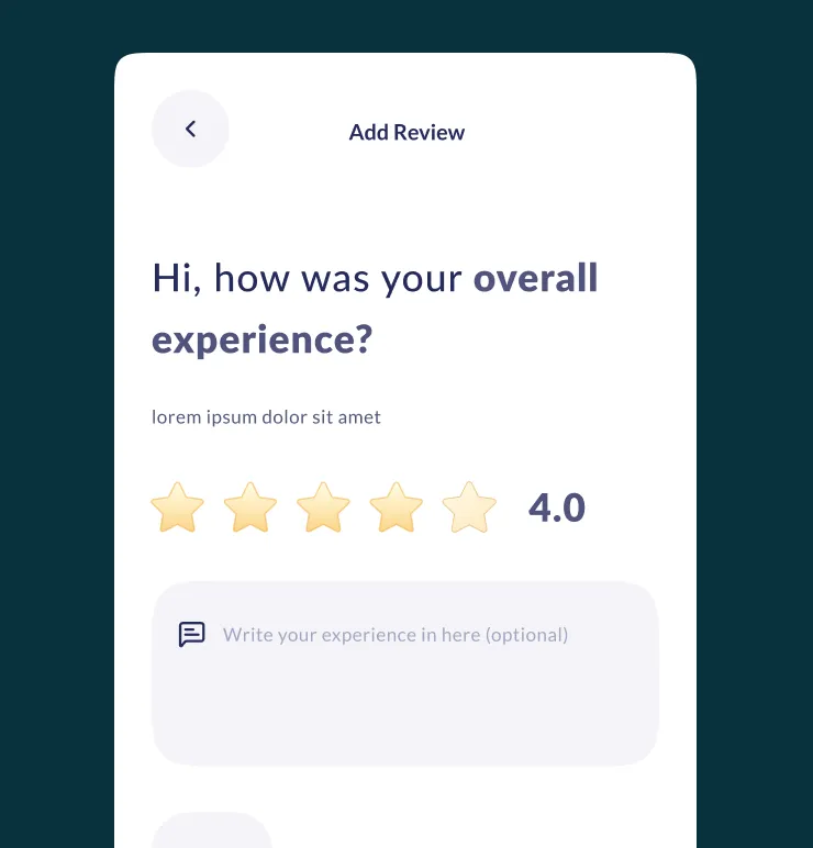 Review and rating system feature