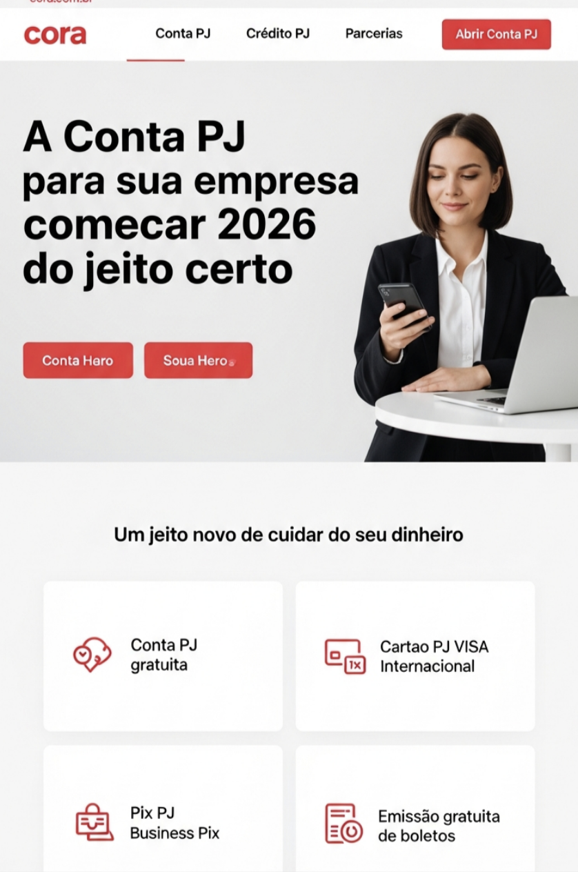 Custom web application - Cora digital banking platform