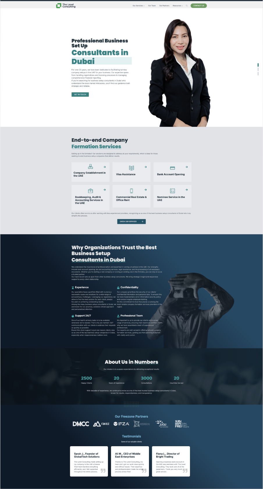 Corporate website - Professional business consulting firm