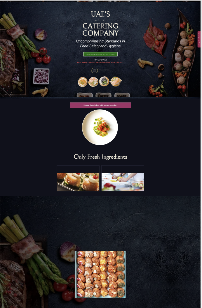 Hospitality & catering website - Multi-location restaurant platform