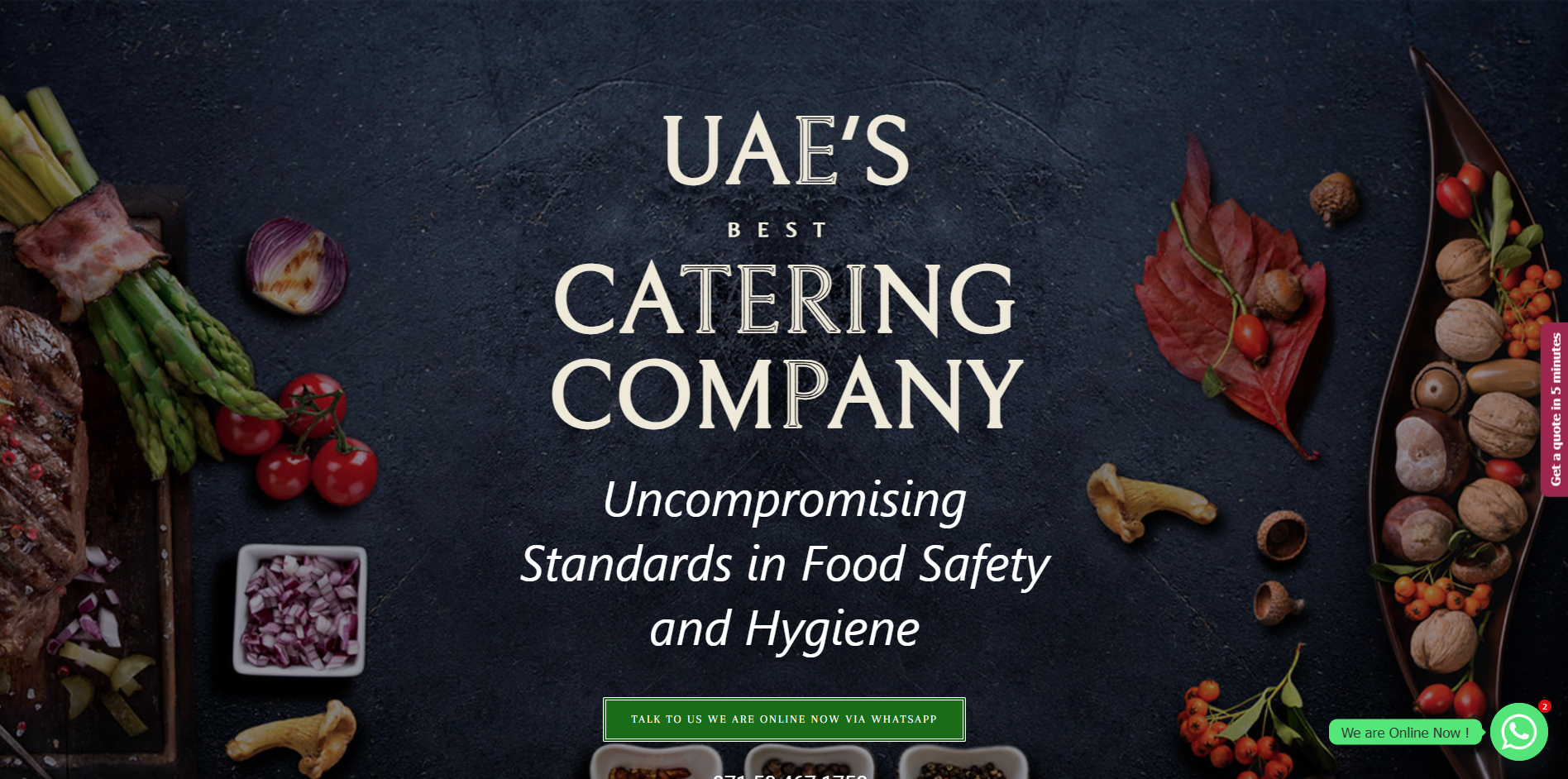 971 Catering - Desktop View