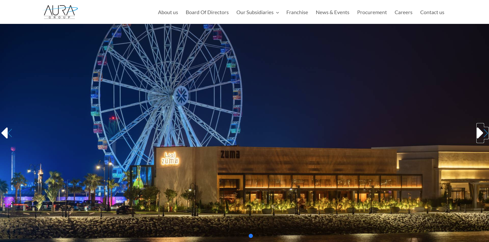 Aura Group - Desktop View