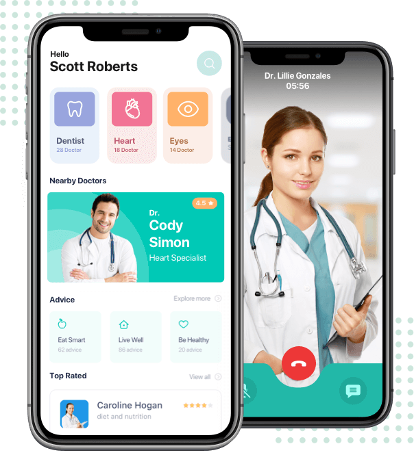 Telemedicine mobile app for remote doctor consultations