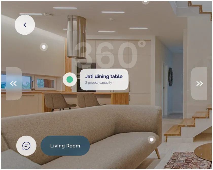 Virtual tours and 3D walkthroughs real estate app