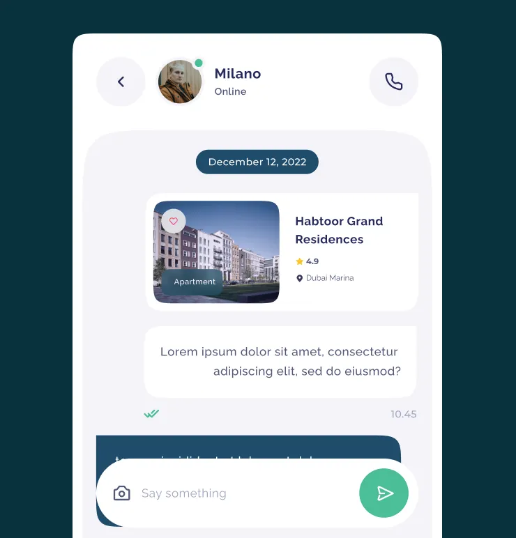 In-app messaging feature