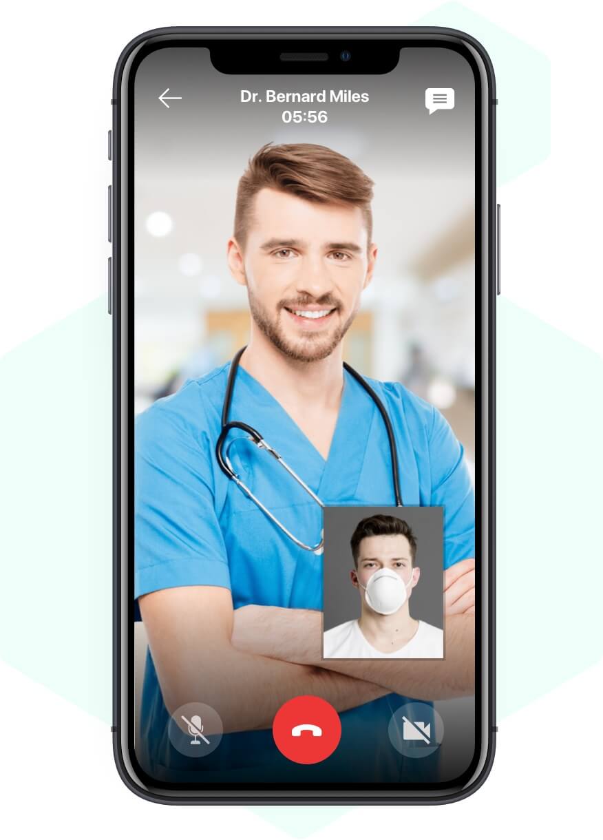 Live video doctor consultation feature
