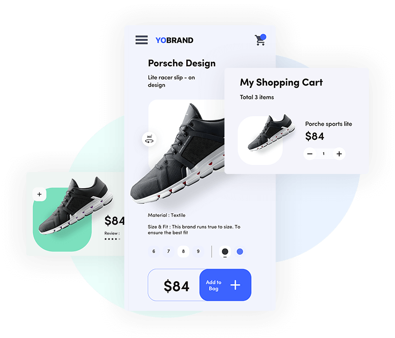 Intuitive iOS and Android mobile ecommerce marketplace app
