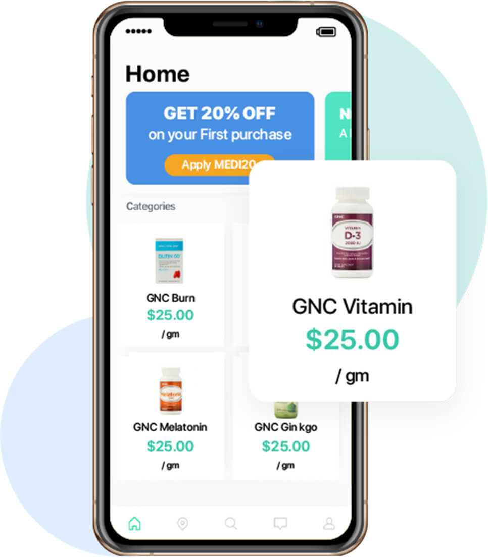 Pharmacy delivery customer mobile app