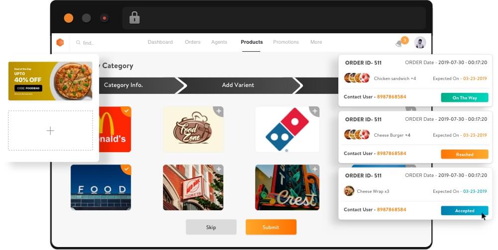 Vendor panel dashboard